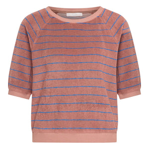 By Bar - Camiseta de rayas Neva Algodón orgánico | Rojo ladrillo