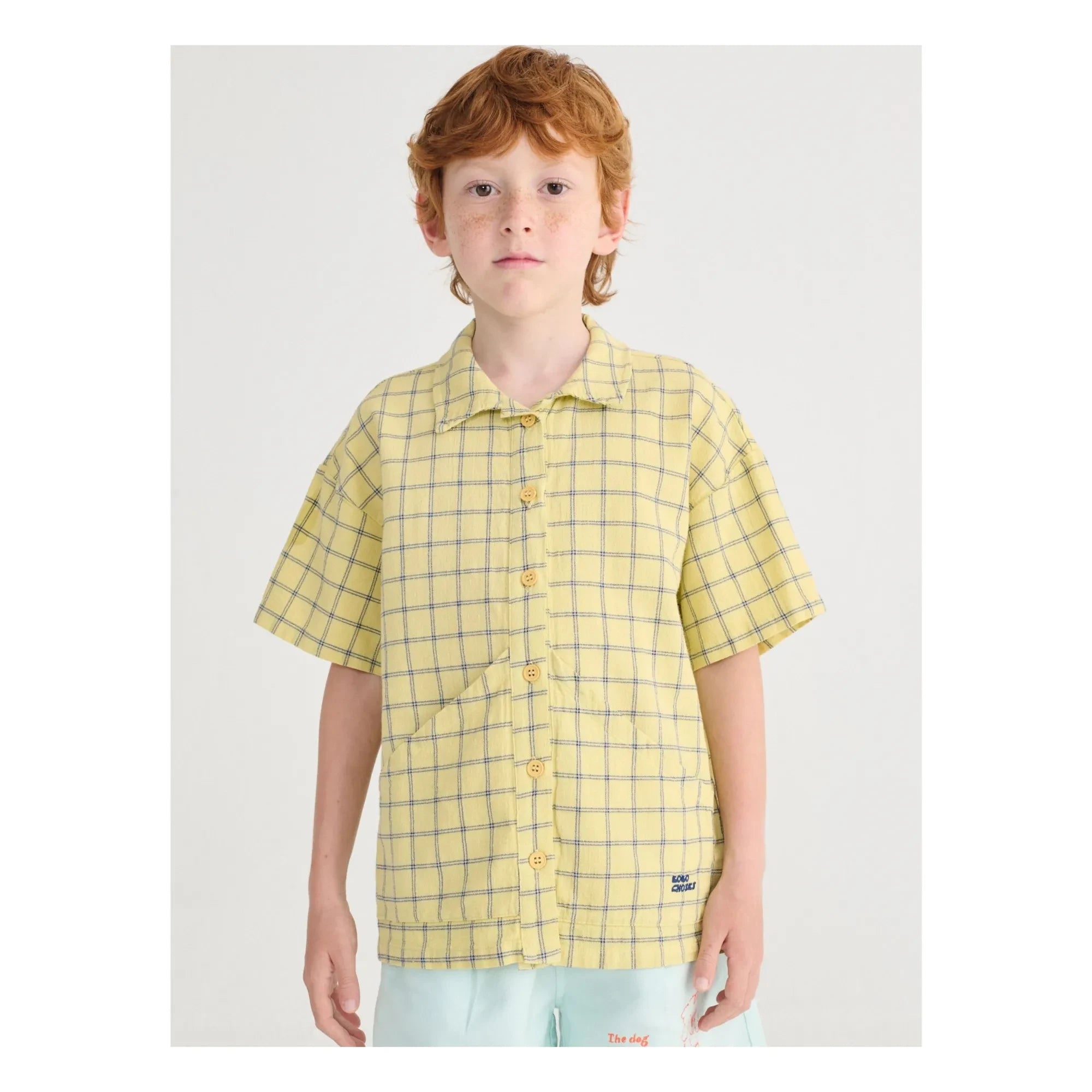 Bobo Choses - Camisa a cuadros de algodón orgánico | Amarillo