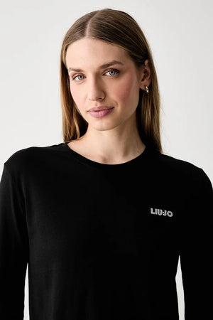 Blusa de algodón de manga larga para mujer Liu Jo