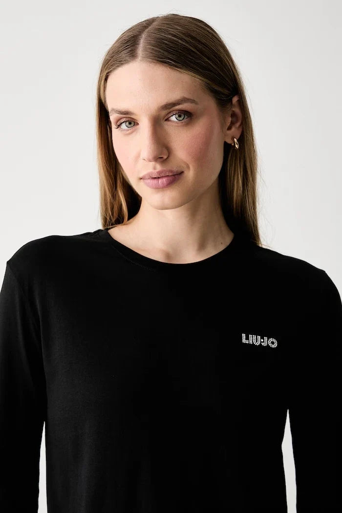 Blusa de algodón de manga larga para mujer Liu Jo