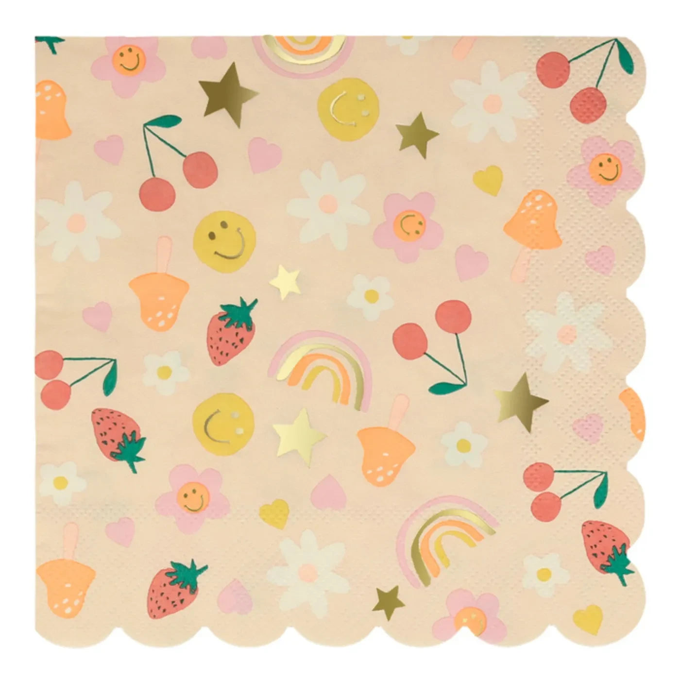 Meri Meri - Juego de servilletas Happy Icons grandes - Paquete de 16