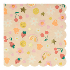 Meri Meri - Juego de servilletas Happy Icons grandes - Paquete de 16