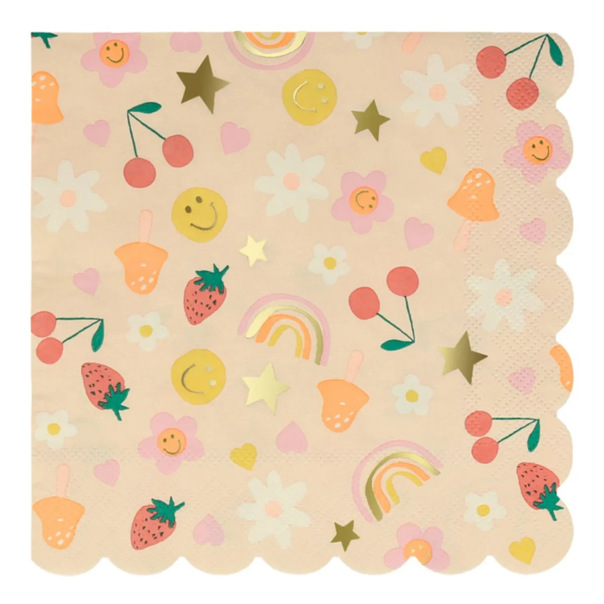 Meri Meri - Juego de servilletas Happy Icons grandes - Paquete de 16