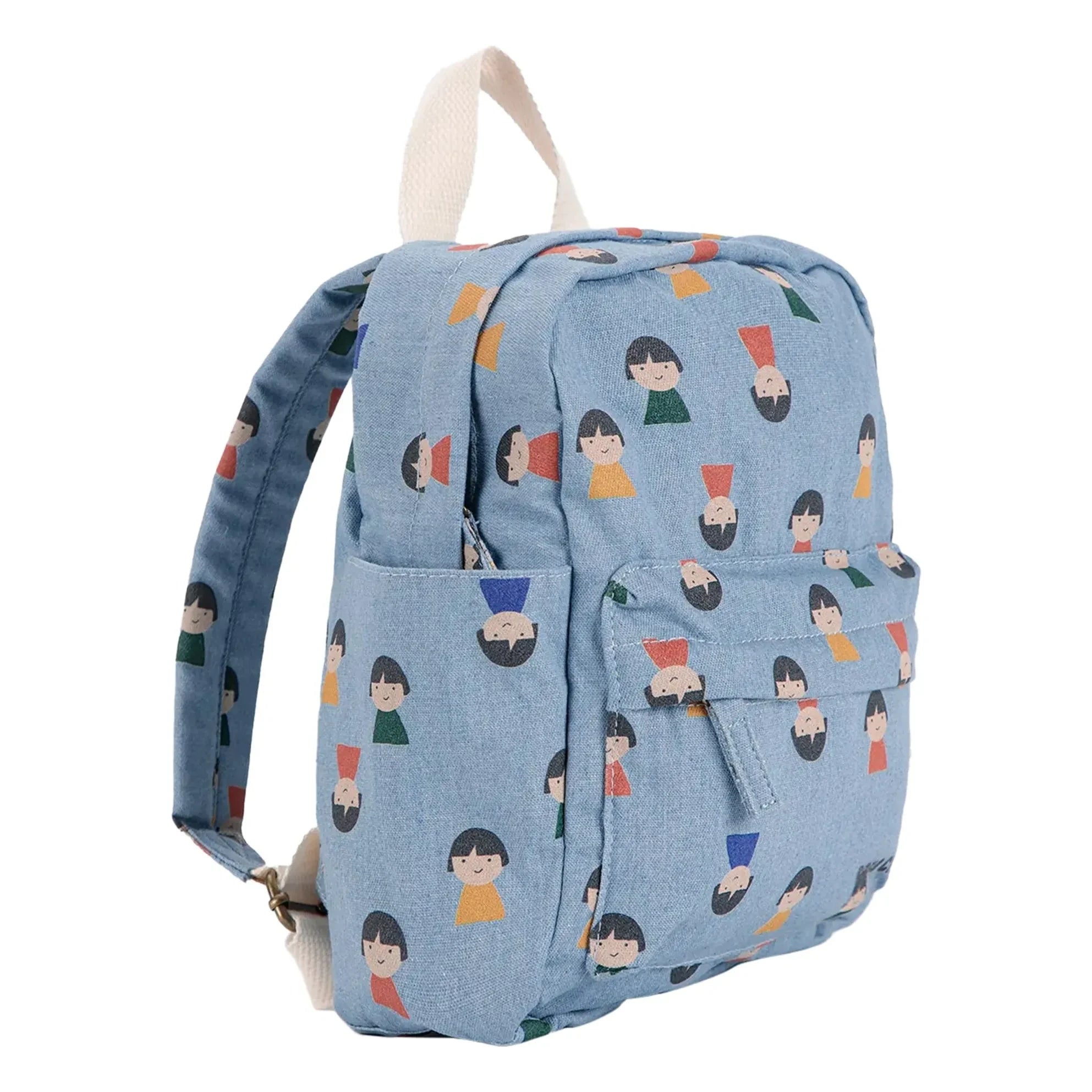 Bobo Choses - Mochila de algodón orgánico con estampado de dibujos animados | Azul Vaquero
