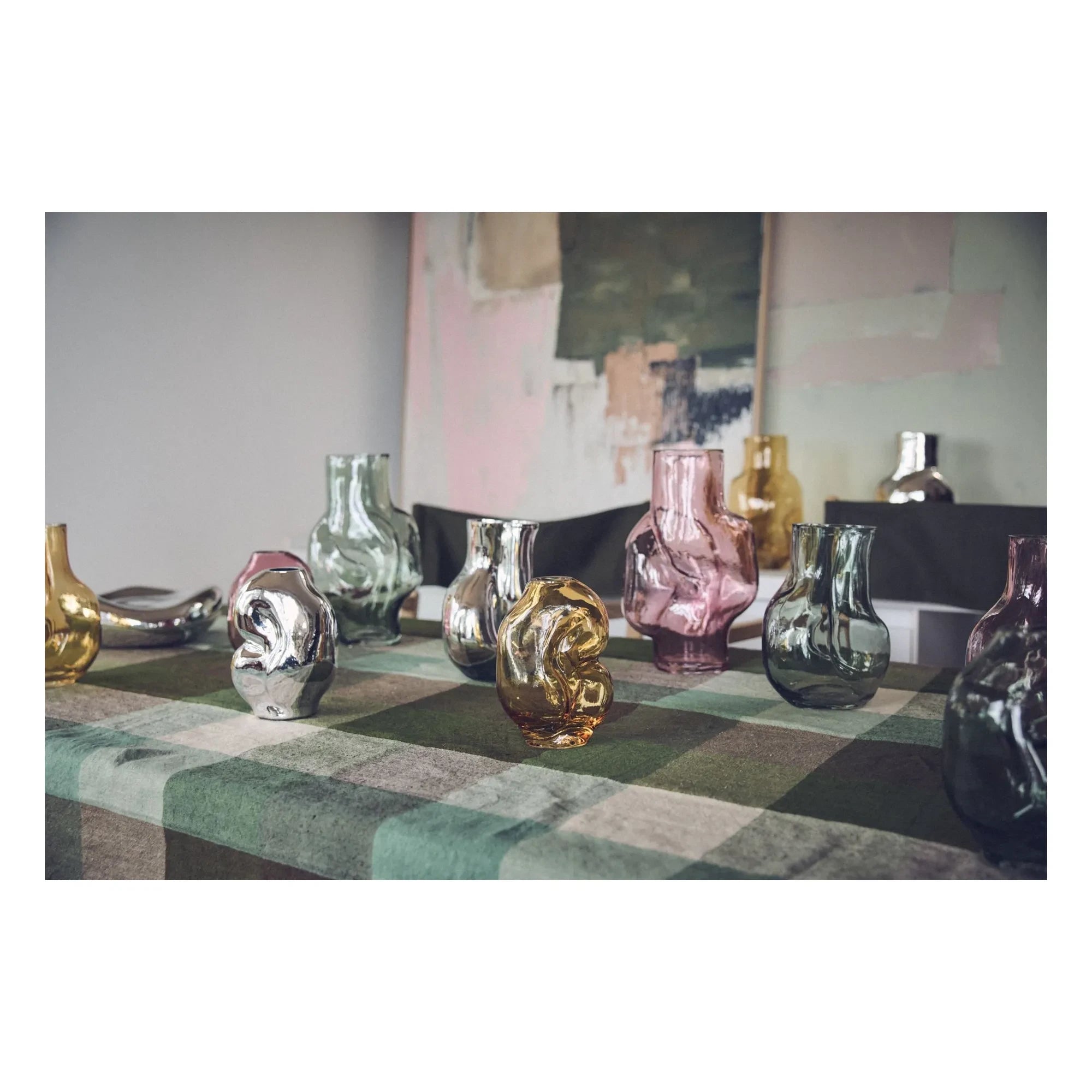 HKliving - Jarrón Gleam | Cromo