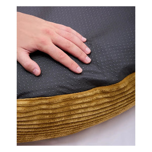 Cafide - Cama para perro de terciopelo Nuba | Mostaza