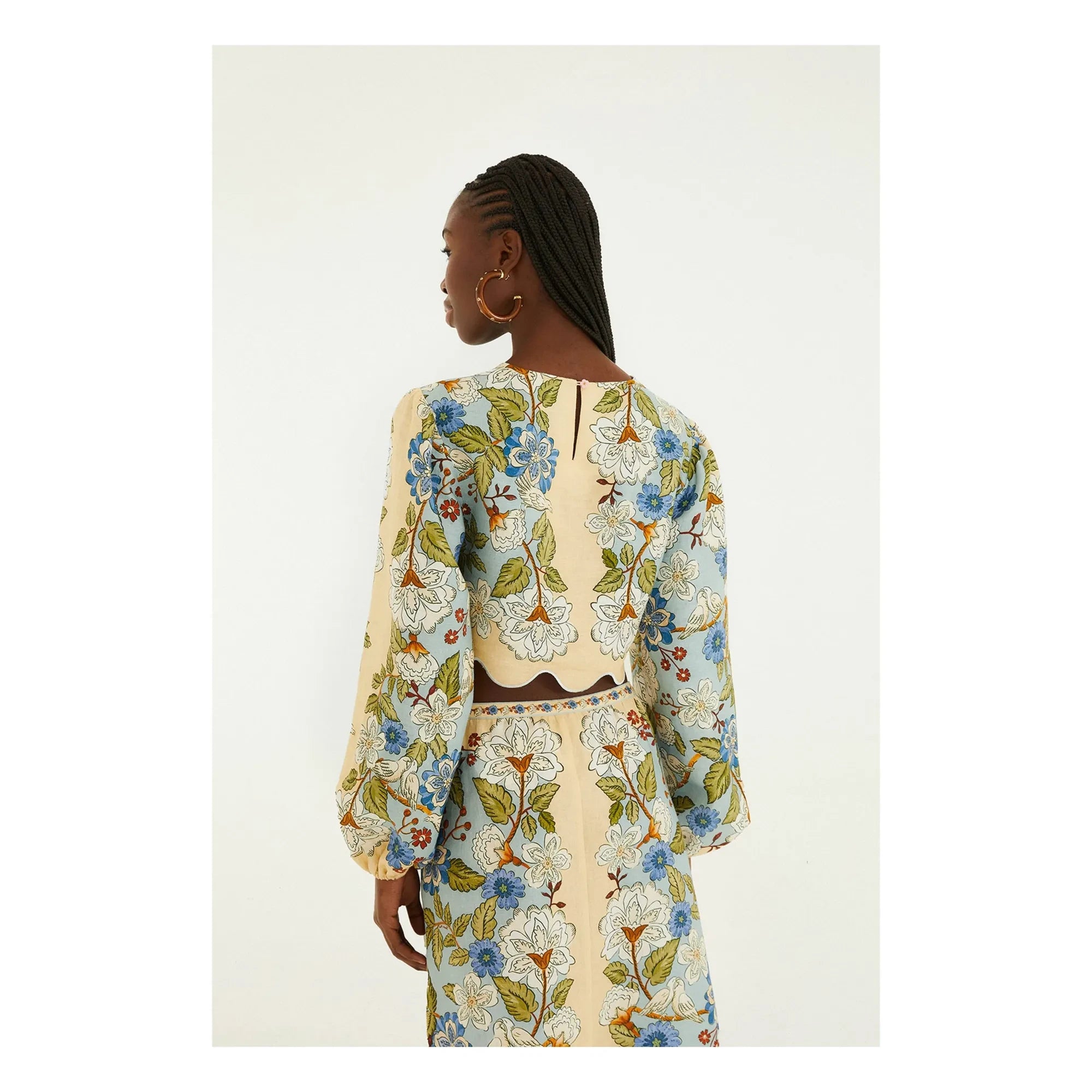 Farm Rio - Blusa de lino Garden | Arena