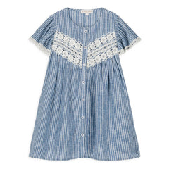 Louise Misha - Vestido de lino Morlina | Azul