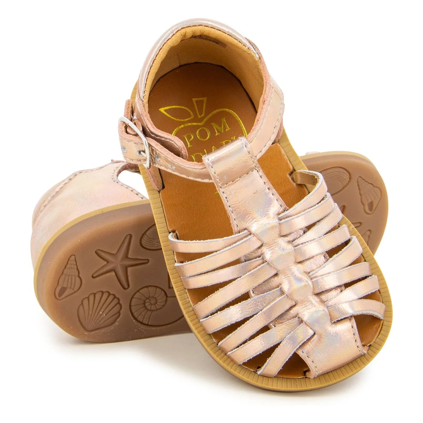 Pom d'Api - Sandalias Poppy Royal | Oro rosa metalizado