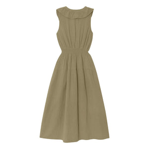 Xirena - Vestido de algodón Desa | Verde Oliva