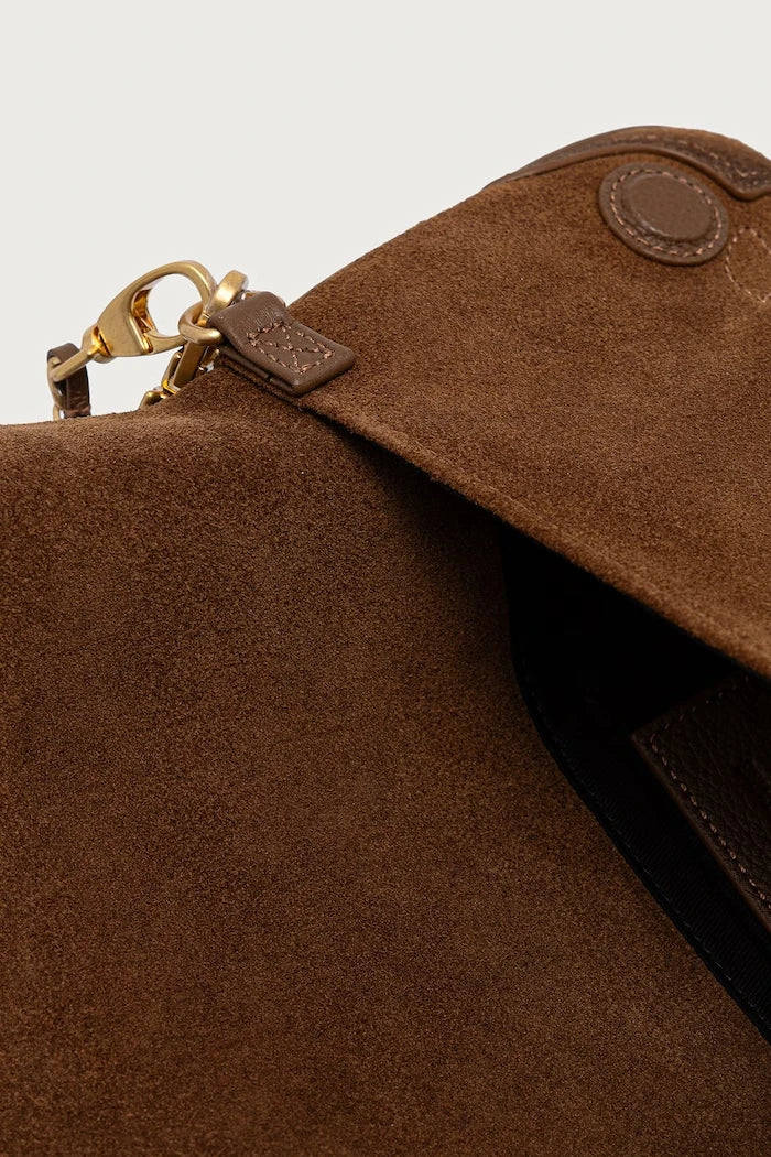 Bolso bandolera de ante para mujer