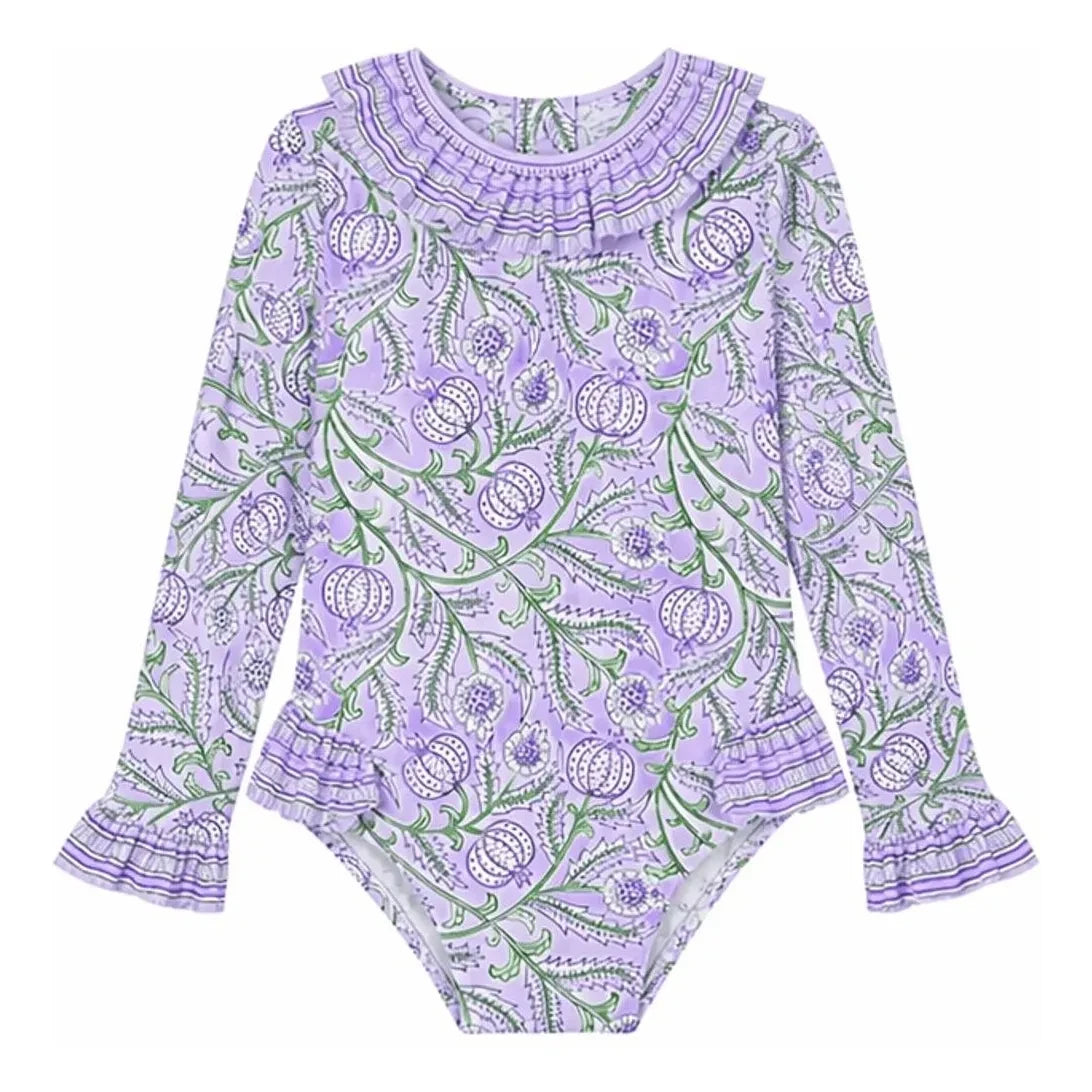 Lison Paris - Bañador con protección UV Poppy Fleuri | Lila