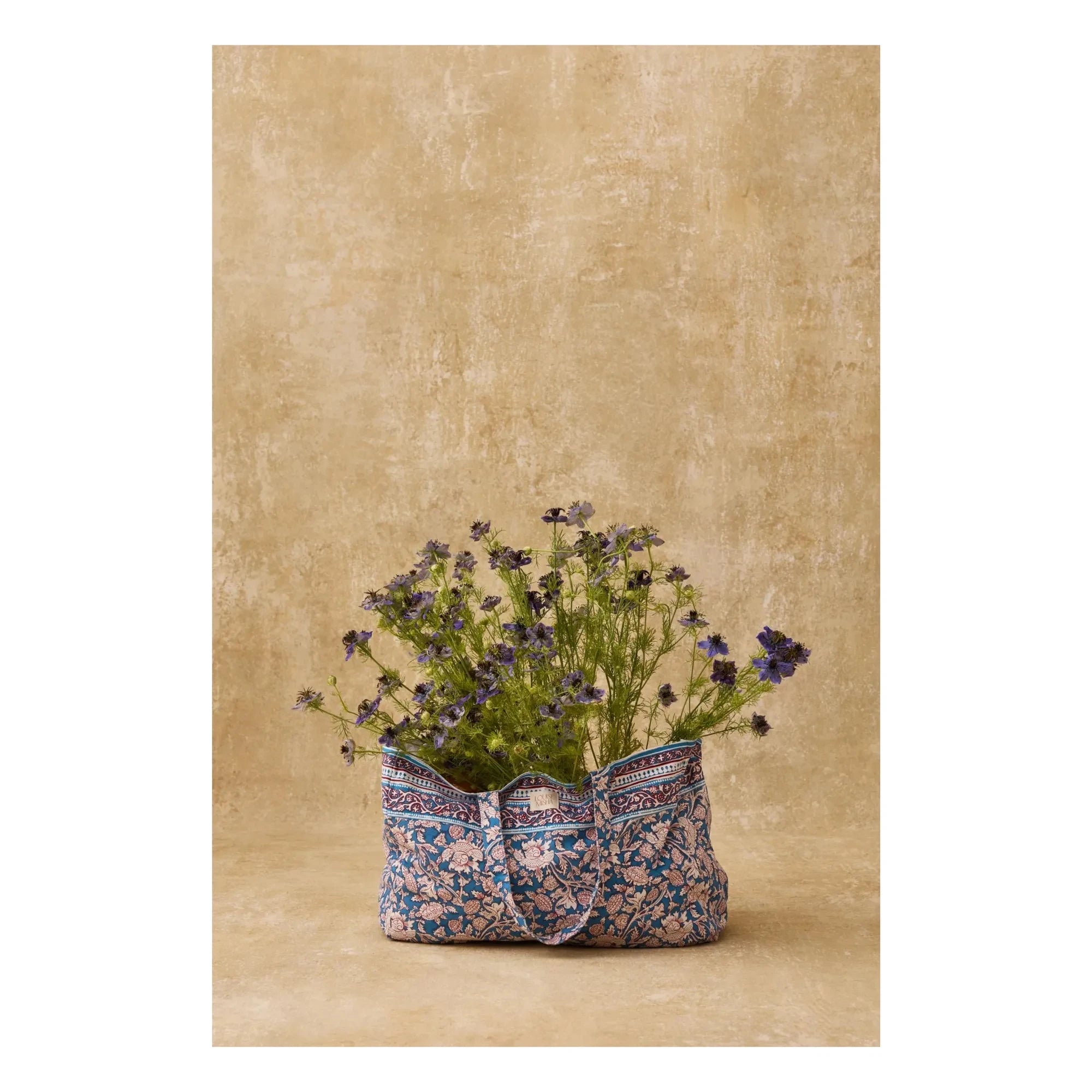 Louise Misha - Bolso tote de algodón Beverly | Azul claro