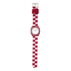 Mini Kyomo - Damier Raspberry Ice Cream Watch | Rosa
