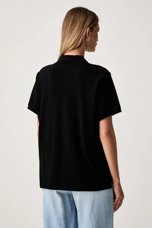 Camiseta de mujer de algodón con cuello Polo Ralph Lauren