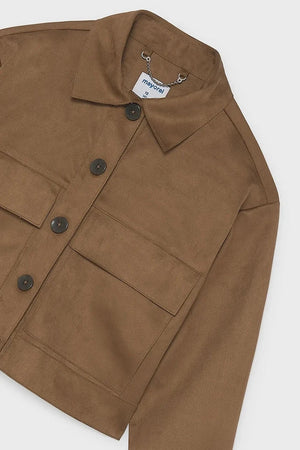 Chaqueta de entretiempo de ante sintético para niños