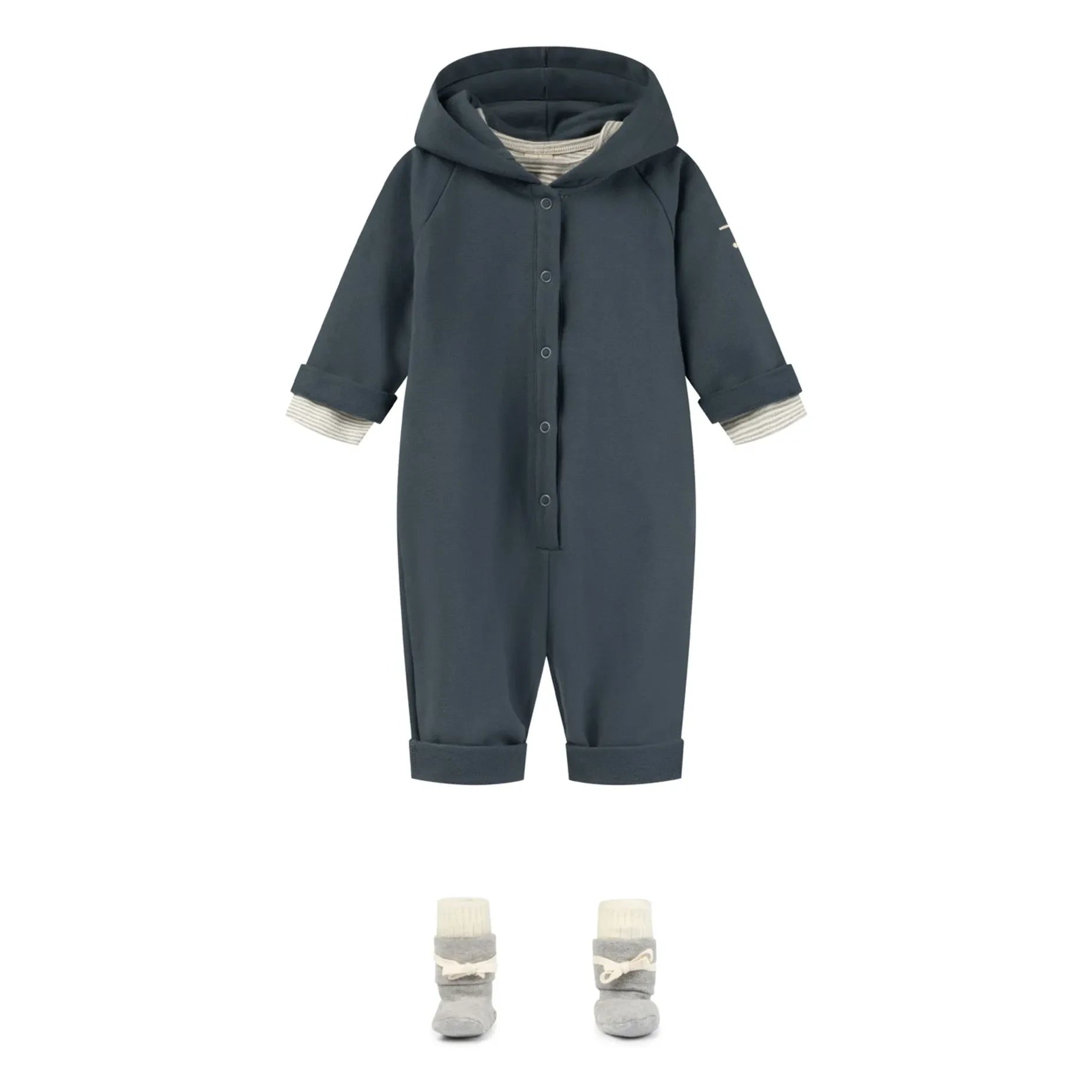 Gray Label - Buzo con capucha de algodón orgánico | Azul grisáceo