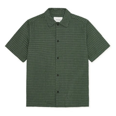 Les Deux - Camisa Chack Seersucker | Verde oscuro