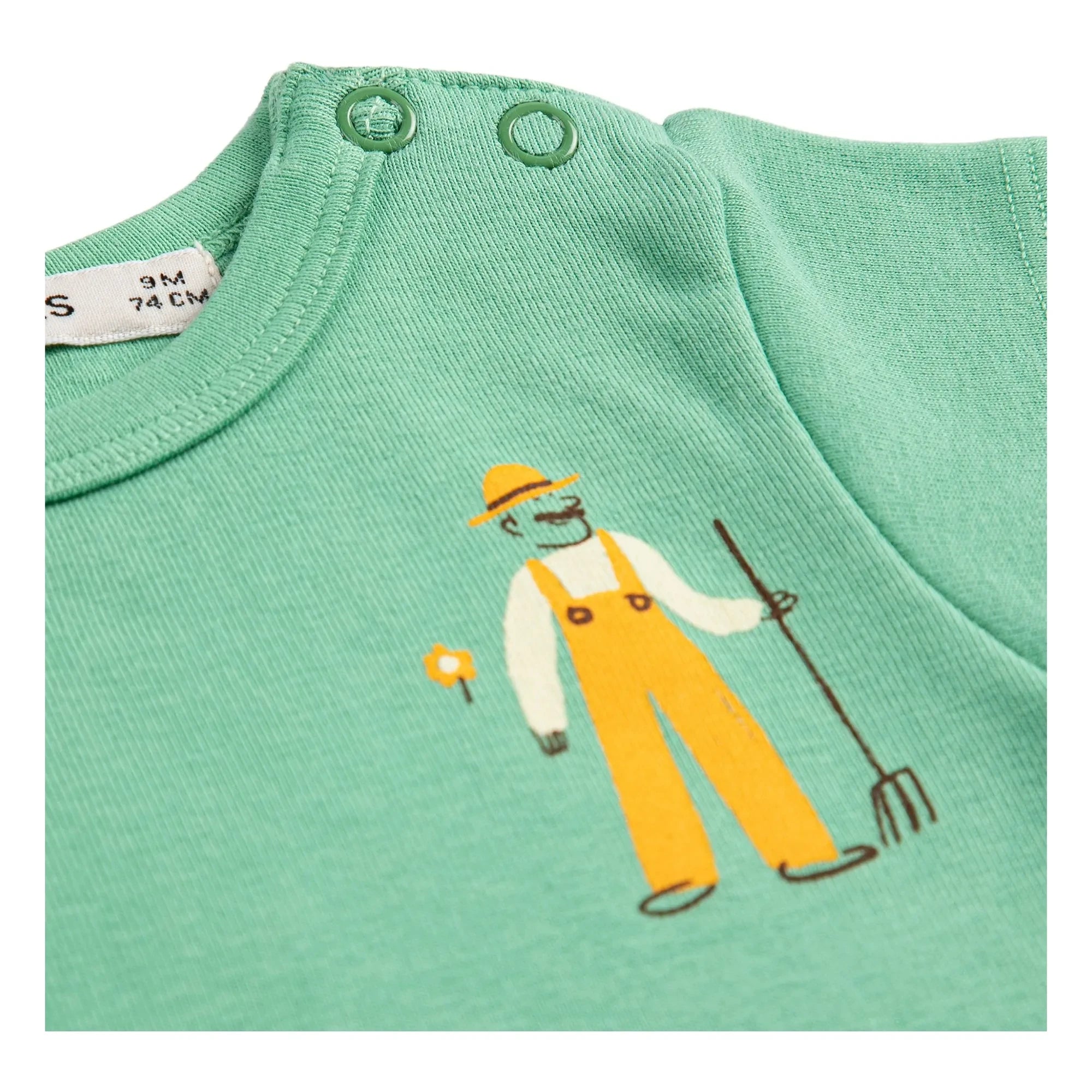 Bobo Choses - Body orgánico de algodón Cow | Verde