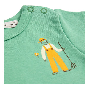 Bobo Choses - Body orgánico de algodón Cow | Verde
