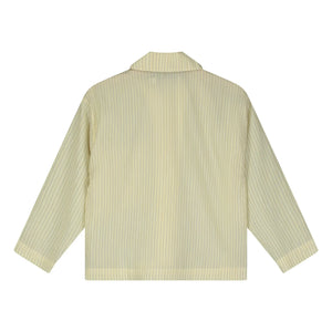 Mandarina - Camisa de bolos a rayas | Amarillo pálido