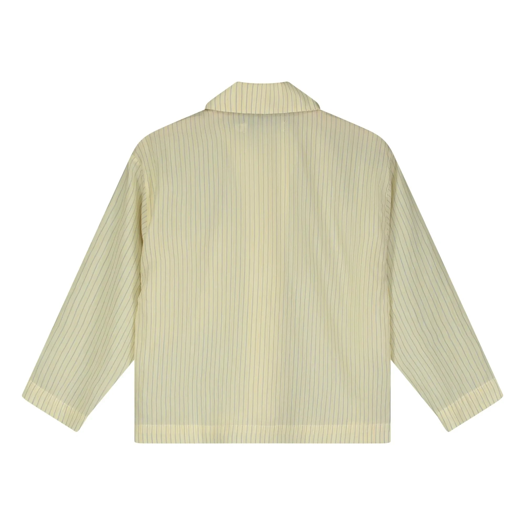 Mandarina - Camisa de bolos a rayas | Amarillo pálido