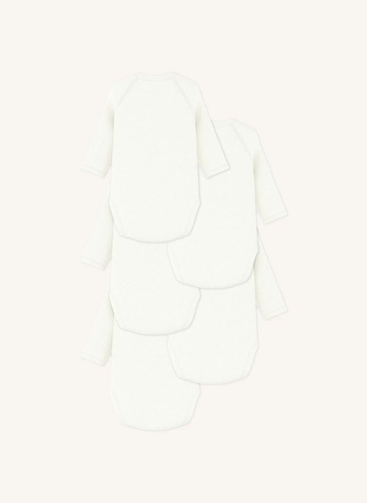 Petit Bateau - Set de 5 bodies cruzados Mon Coeur de algodón orgánico | Blanco