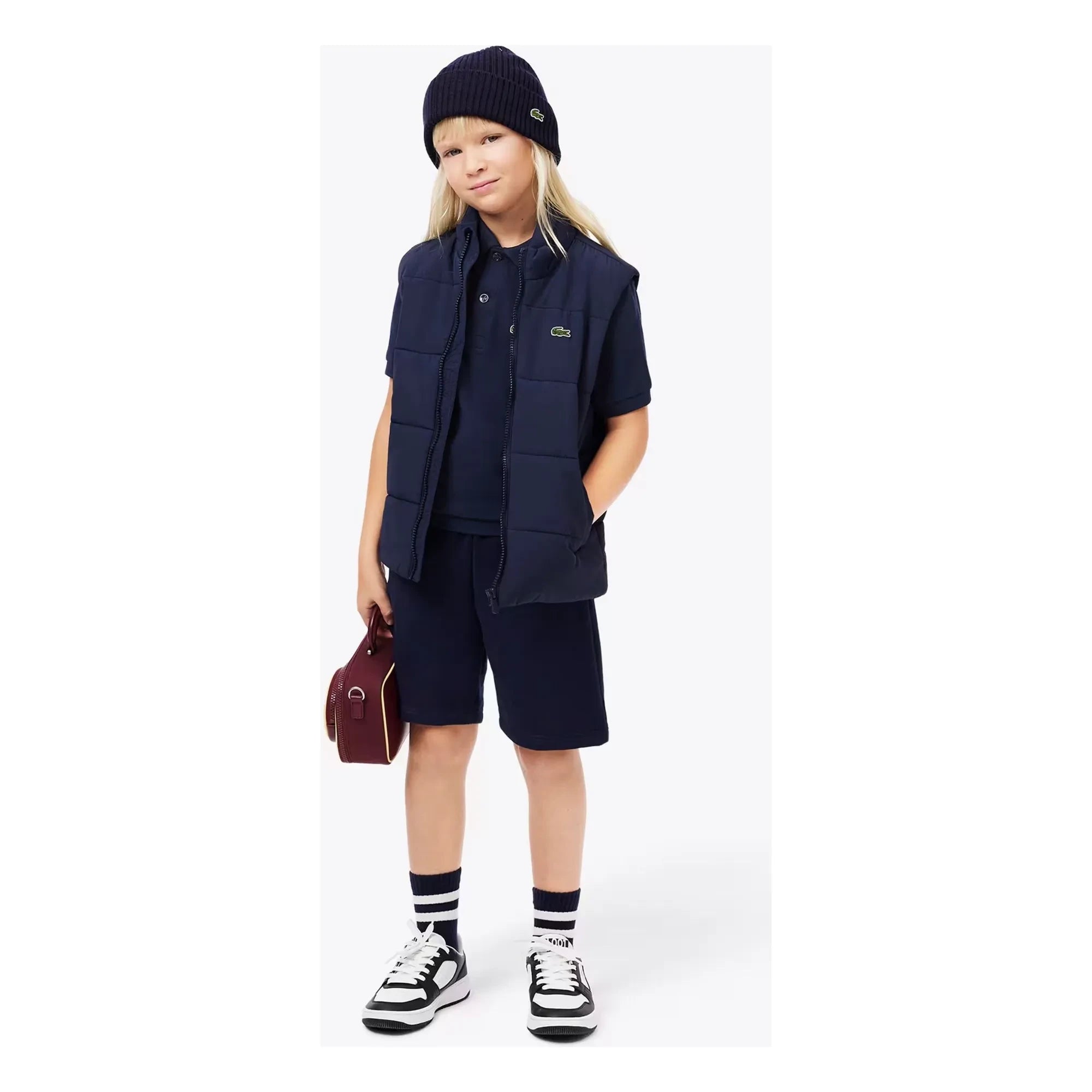 Lacoste - Polo azul marino con logo