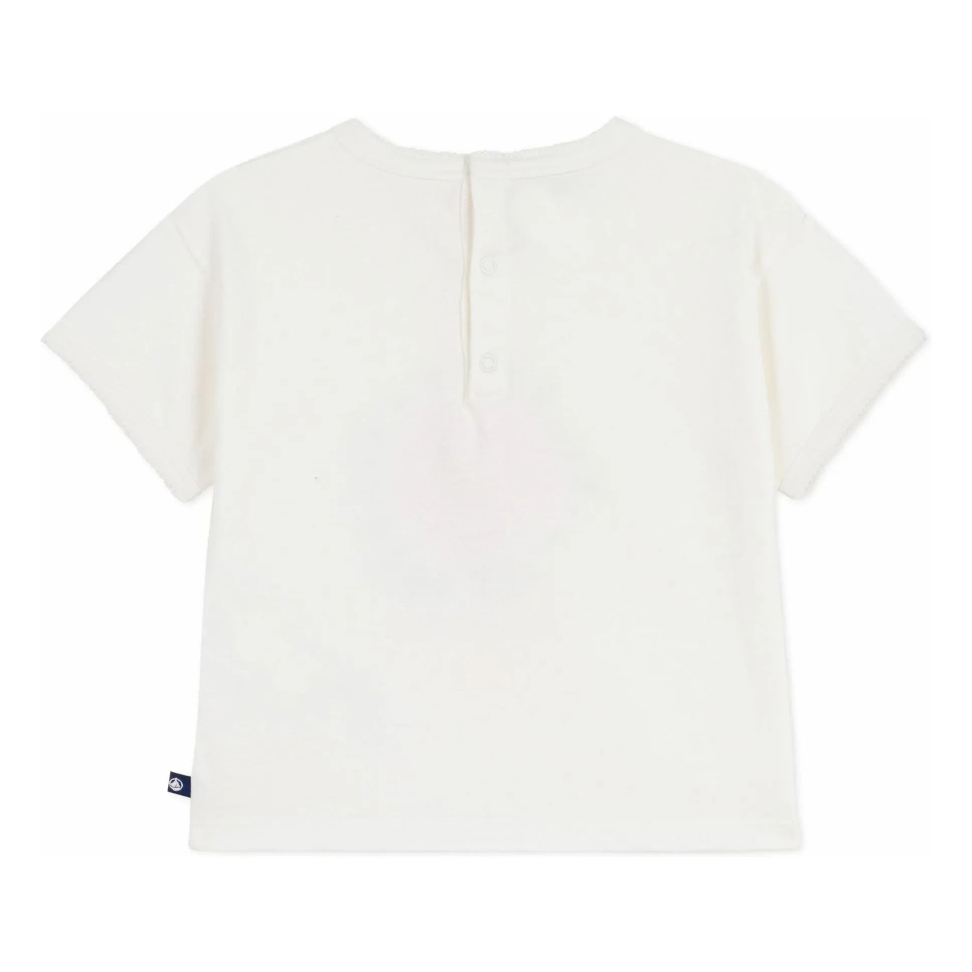 Petit Bateau - Camiseta Fleur de algodón orgánico | Blanco