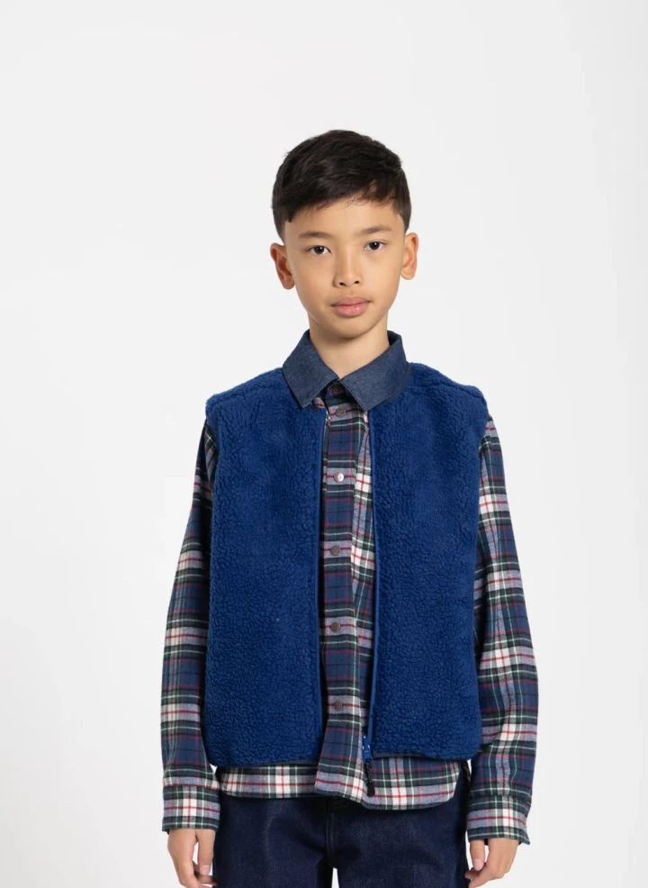 Finger in the nose - Peasy Sherpa Chaqueta sin mangas | azul real
