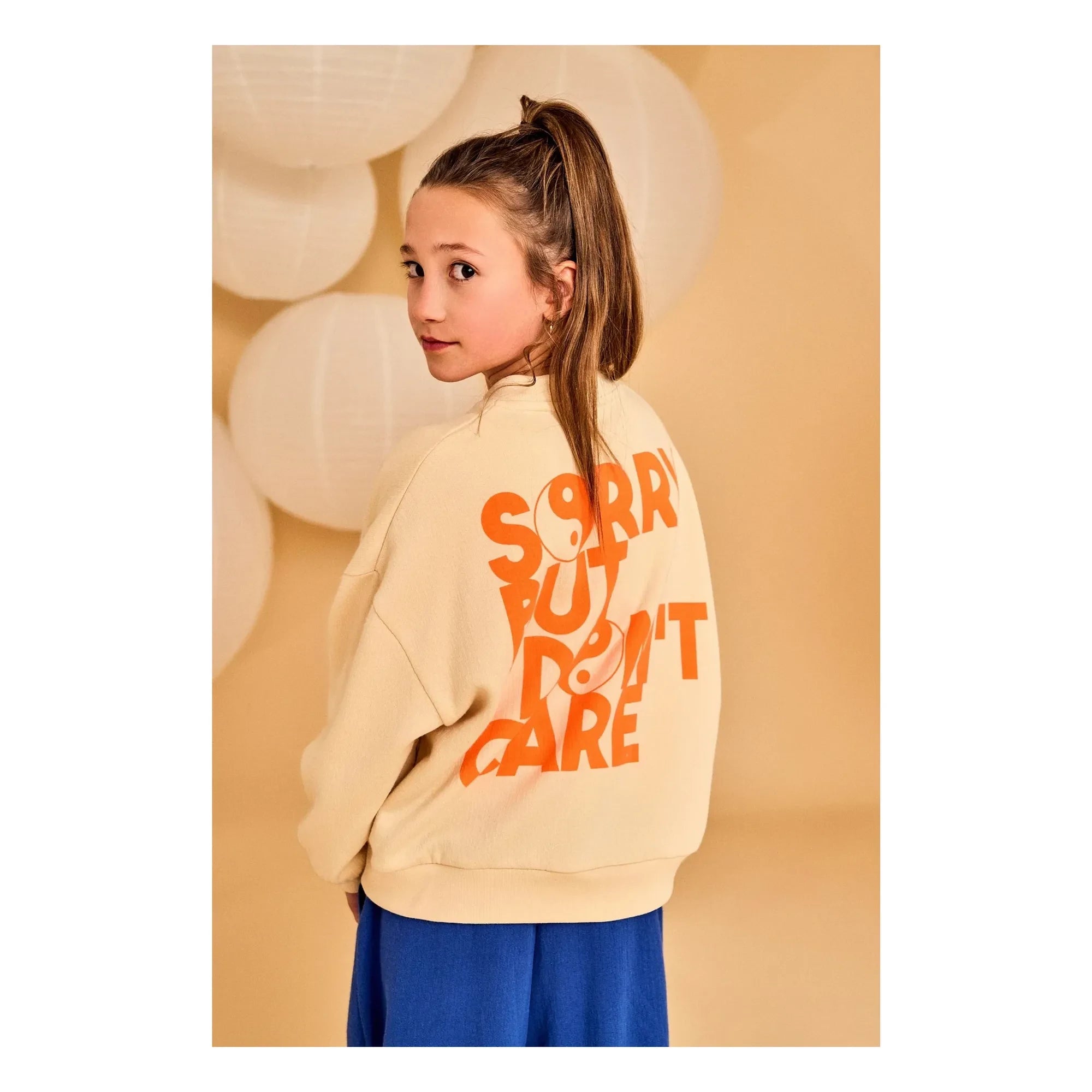 AO76 - Sudadera violeta Sorry | Beige