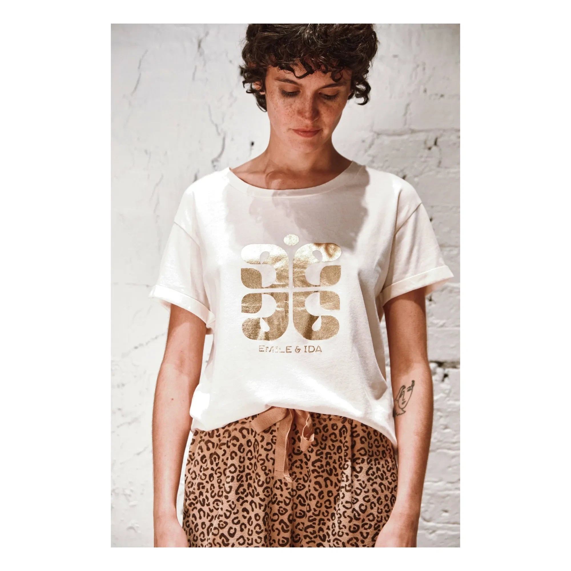 Emile et Ida - Camiseta Boris de algodón orgánico | Crema