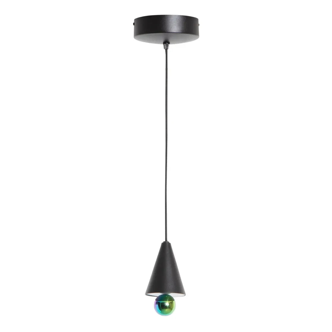 Petite friture - Lámpara colgante de aluminio reciclado Cherry Geri | Negro
