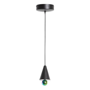 Petite friture - Lámpara colgante de aluminio reciclado Cherry Geri | Negro