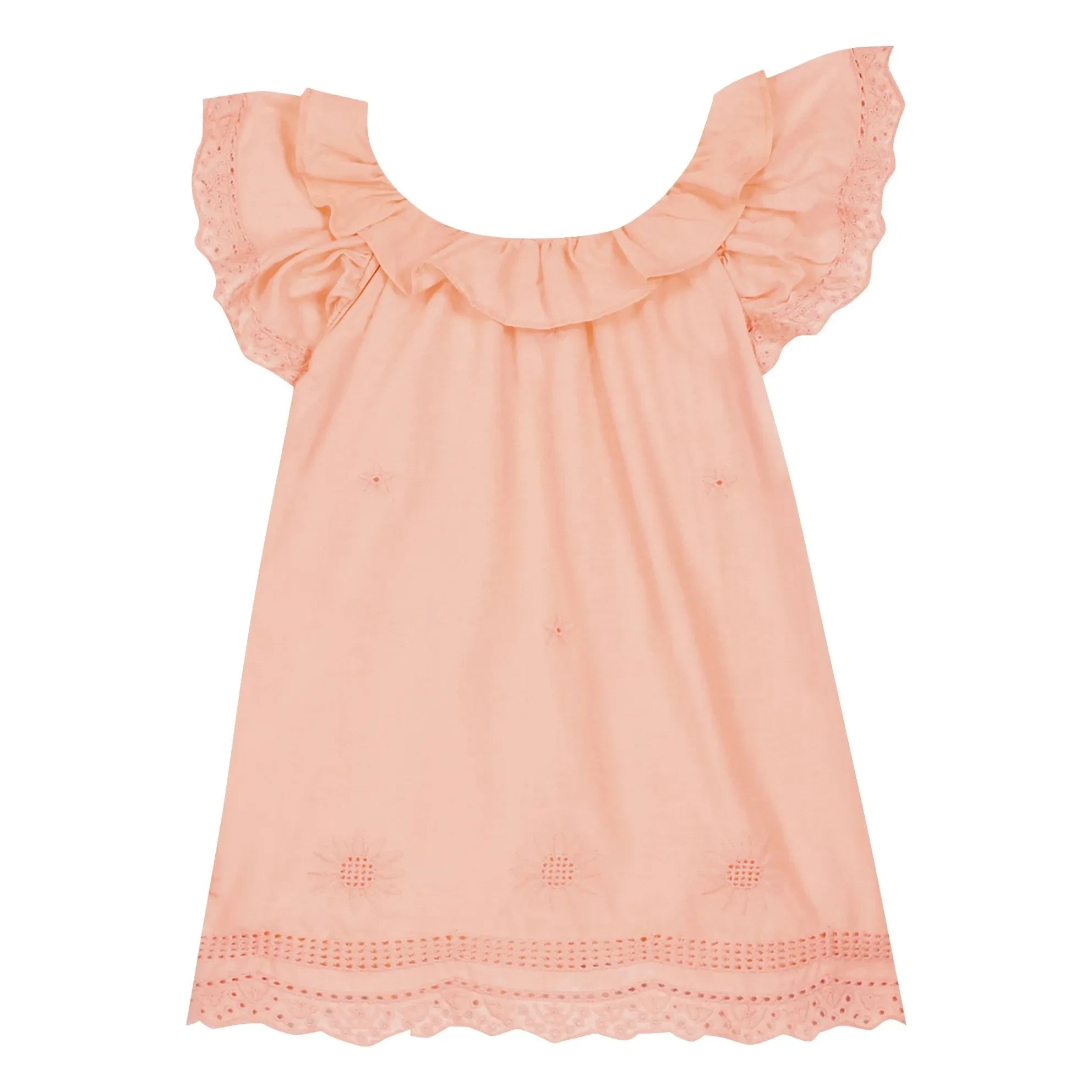 Bonton - Vestido Bordado Anna | Rosa empolvado