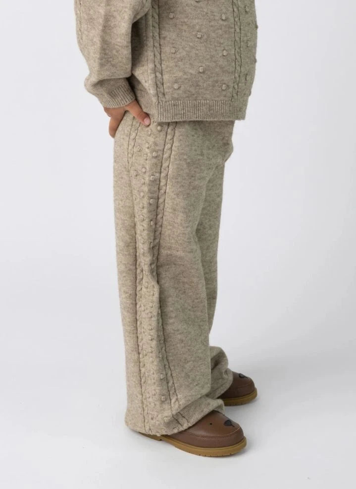 Donsje - Pantalón Penelopa de malla | Heather beige