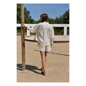 Marlot Paris - Blusa Dahlia Seersucker - Colección Mujer | Crudo