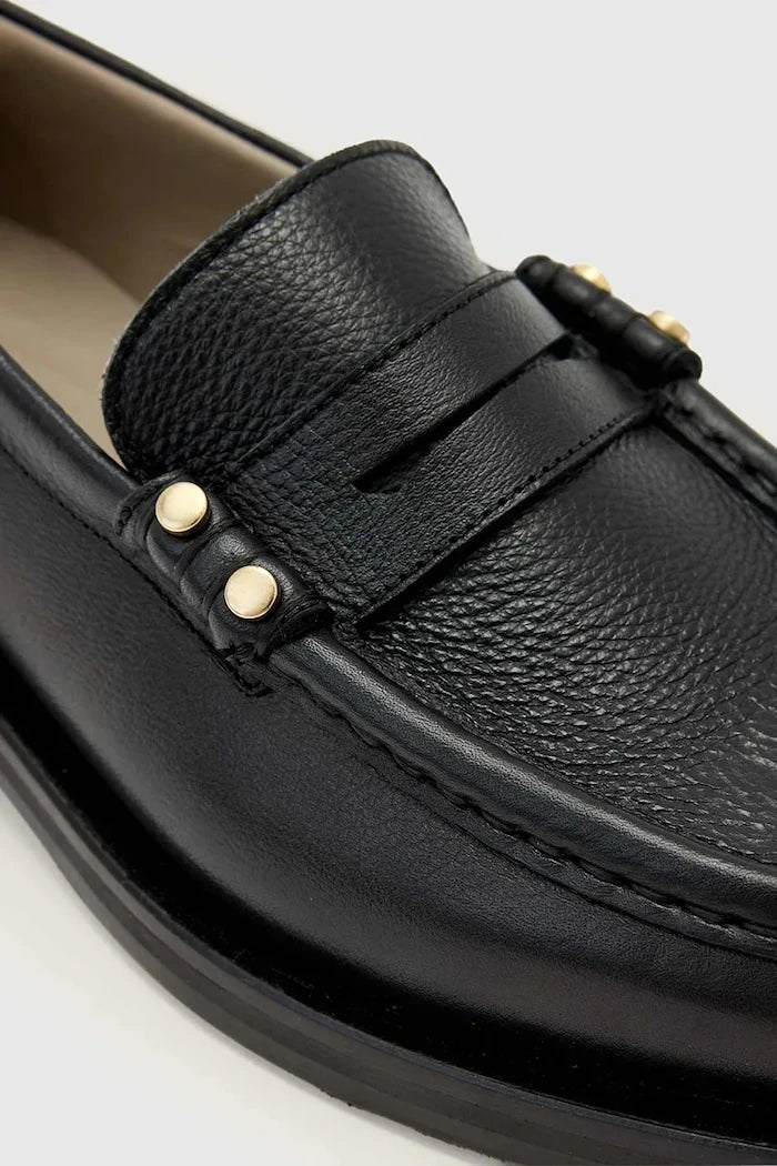 Mocasines de piel con tachuelas Bloom de AllSaints para mujer