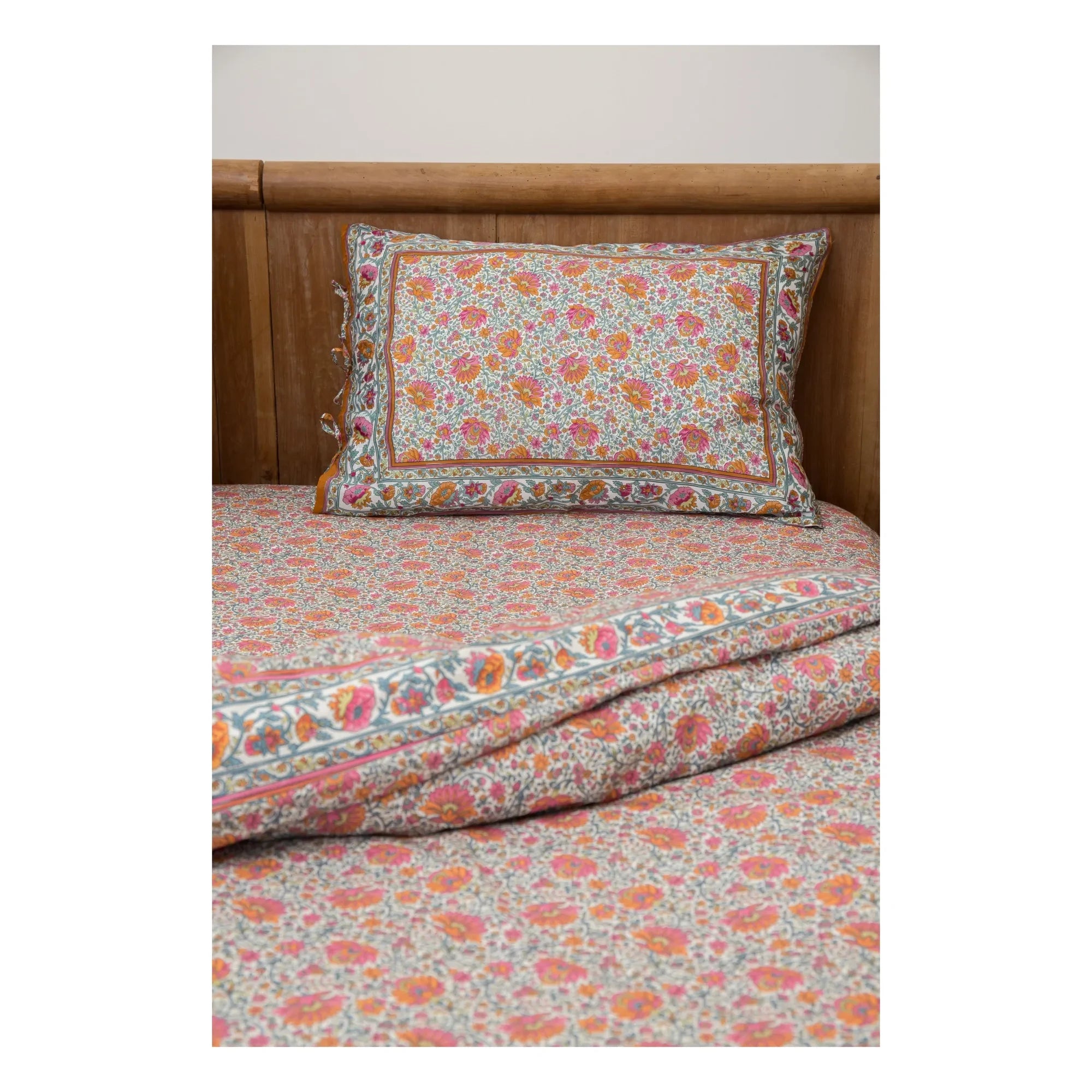 Louise Misha - Sábana ajustable de algodón orgánico Nicole | Naranja