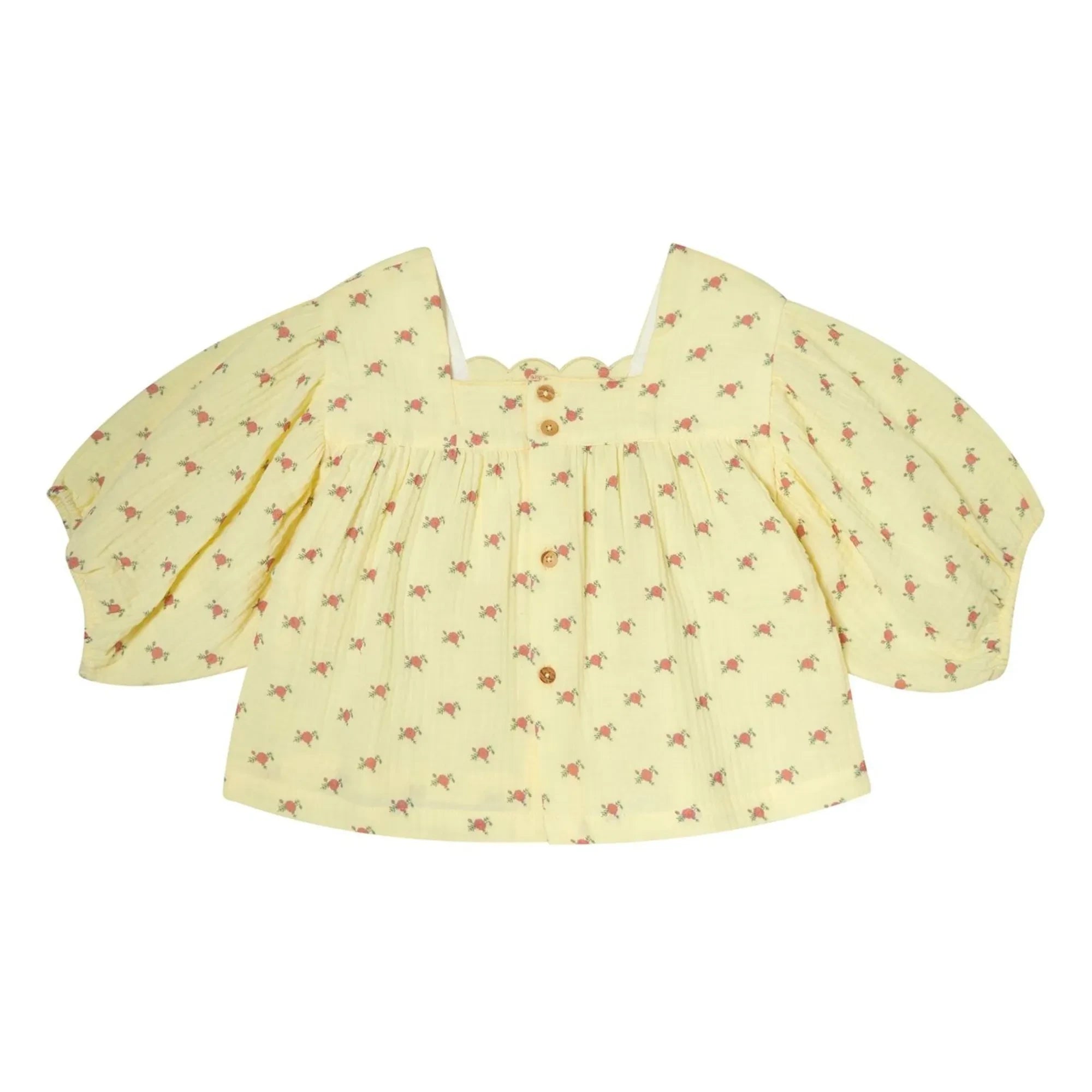 Tocoto Vintage - Blusa de manga 3/4 con estampado floral | Amarillo
