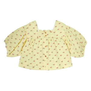 Tocoto Vintage - Blusa de manga 3/4 con estampado floral | Amarillo