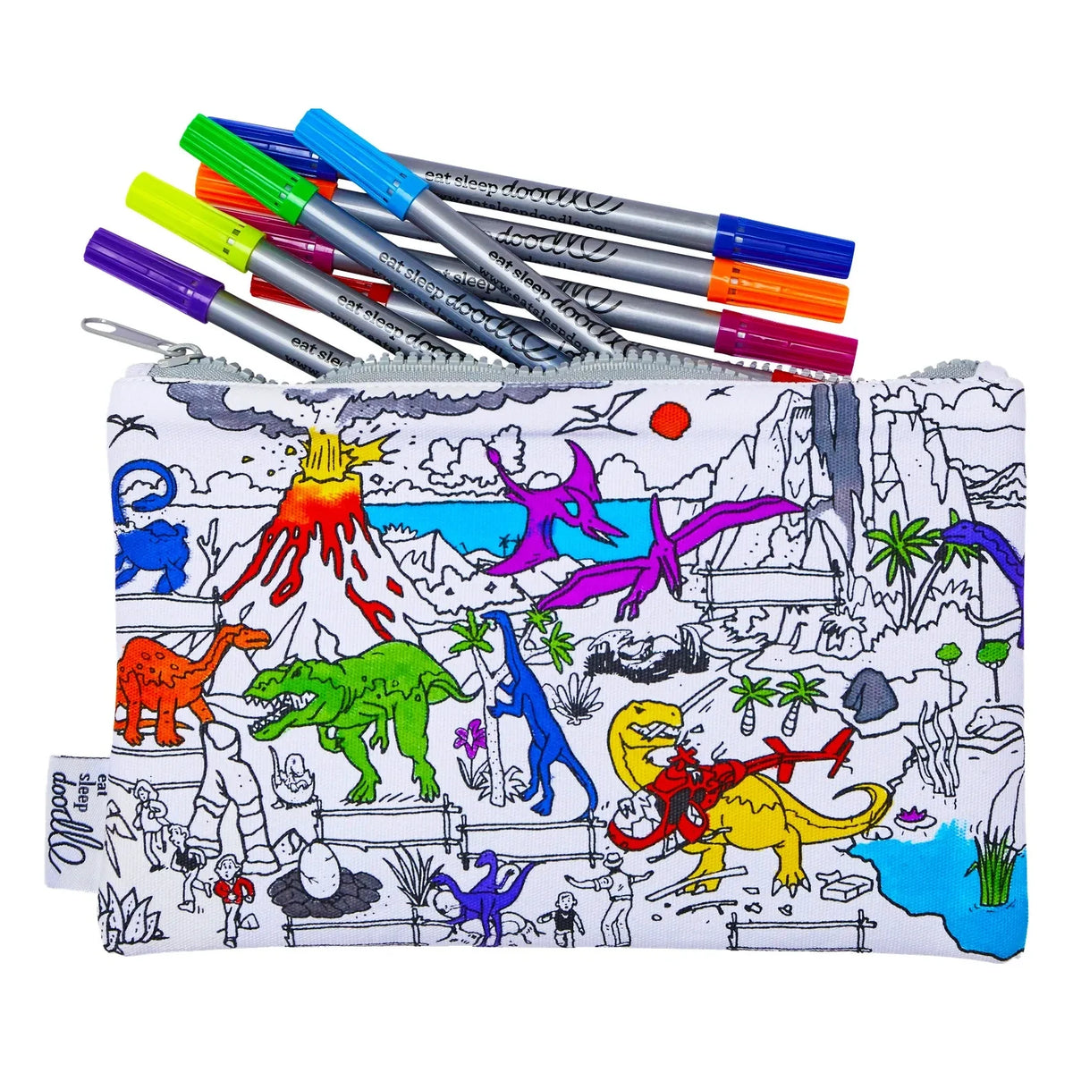 EatSleepDoodle - Set para Colorear Dino