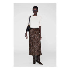 Anine Bing - Falda Larga de Seda Estampado Leopardo | Leopardo