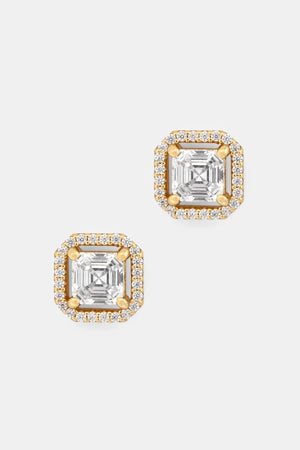 Pendientes de plata chapados en oro para mujer Michael Kors, con circonitas