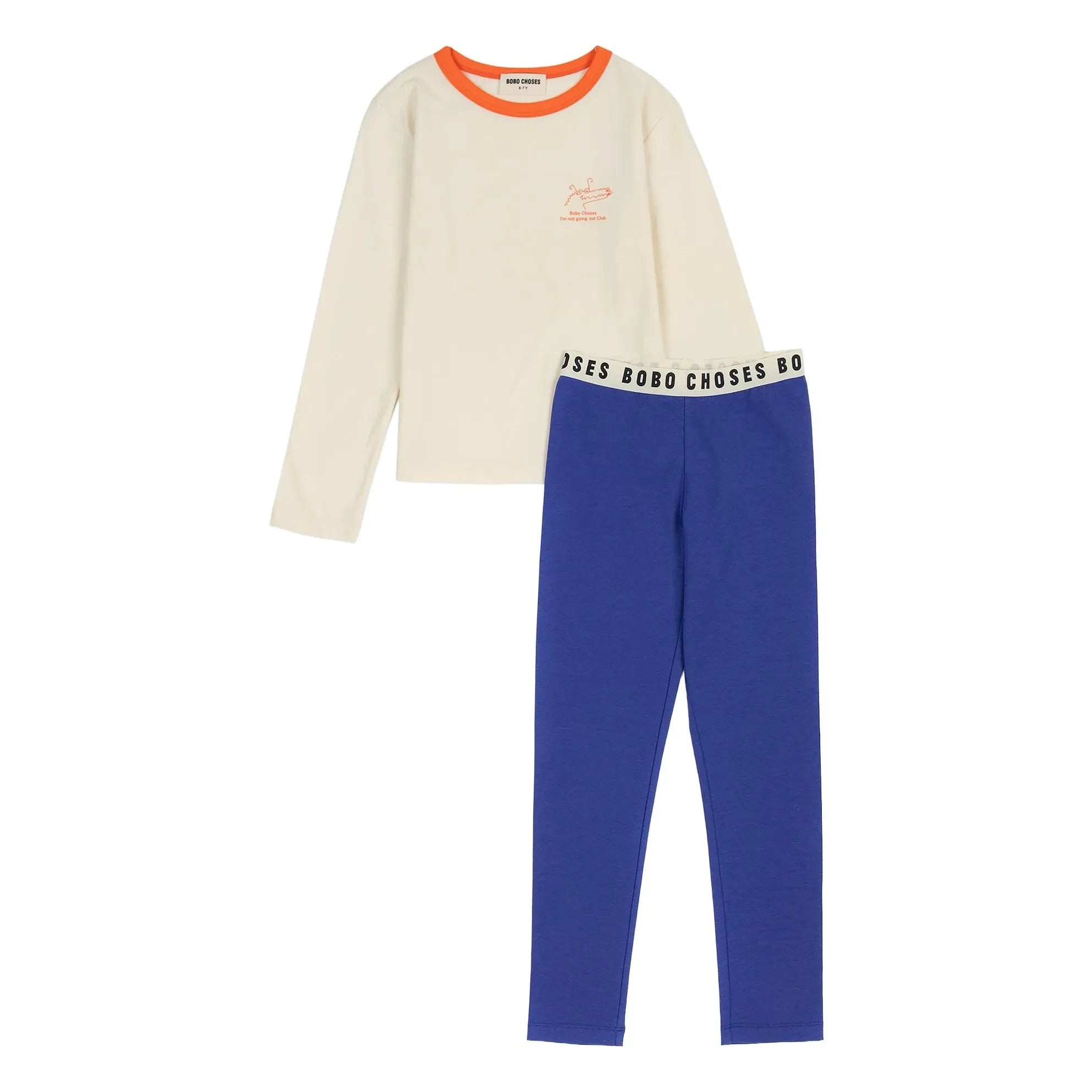 Bobo Choses - Pijama de modal y algodón orgánico con cocodrilo | Azul real