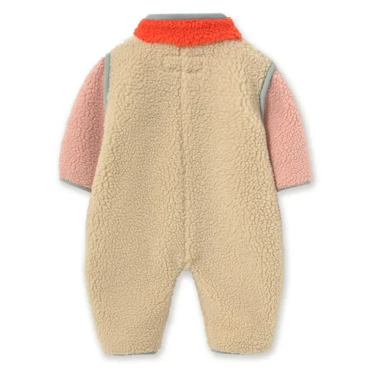 Tinycottons - Sherpa Stil Colorblock Pilot Ceket | Pembe