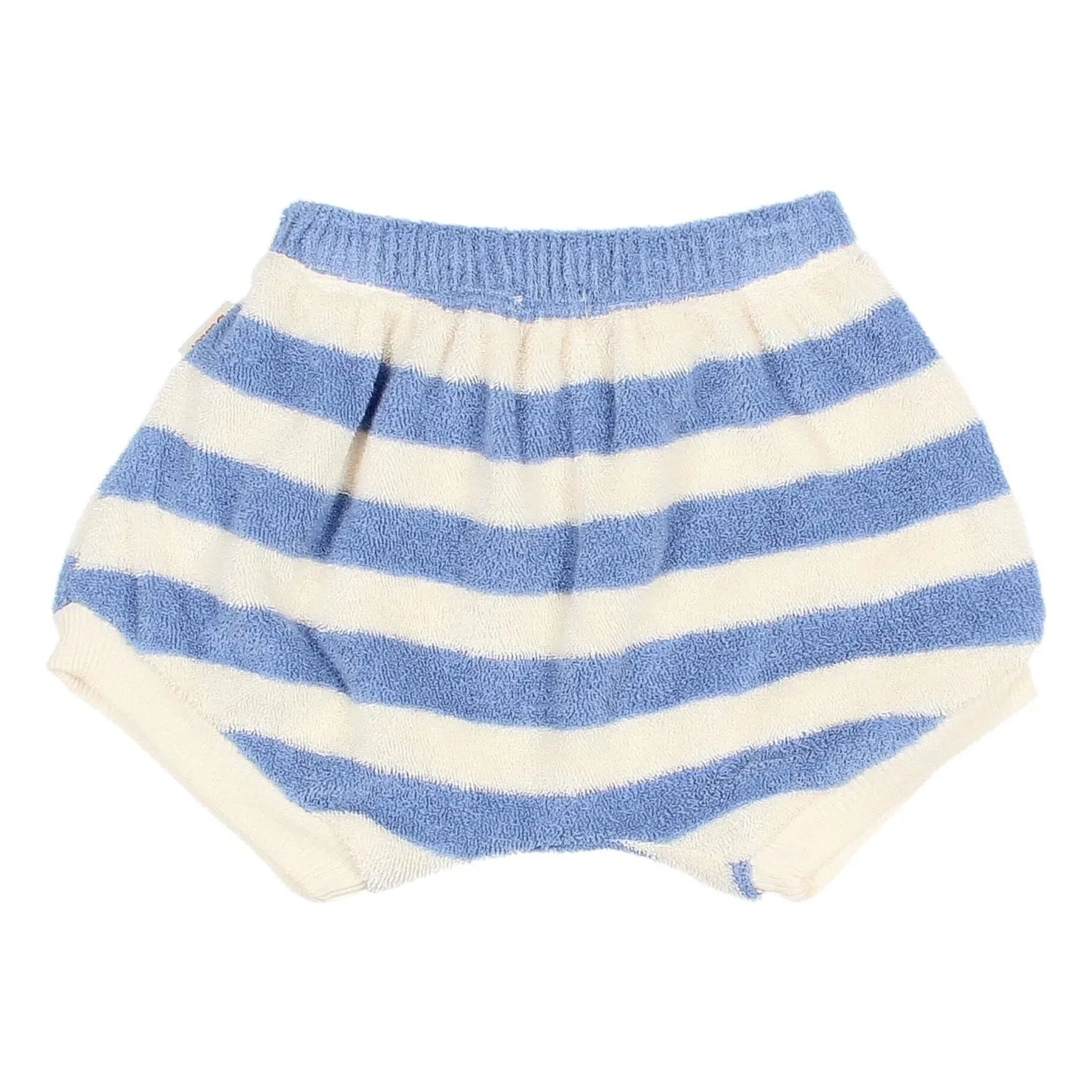Búho - Pantalón corto de algodón orgánico a rayas | Azul claro
