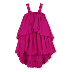 Chloé - Vestido de crepé satinado con volumen | Fucsia