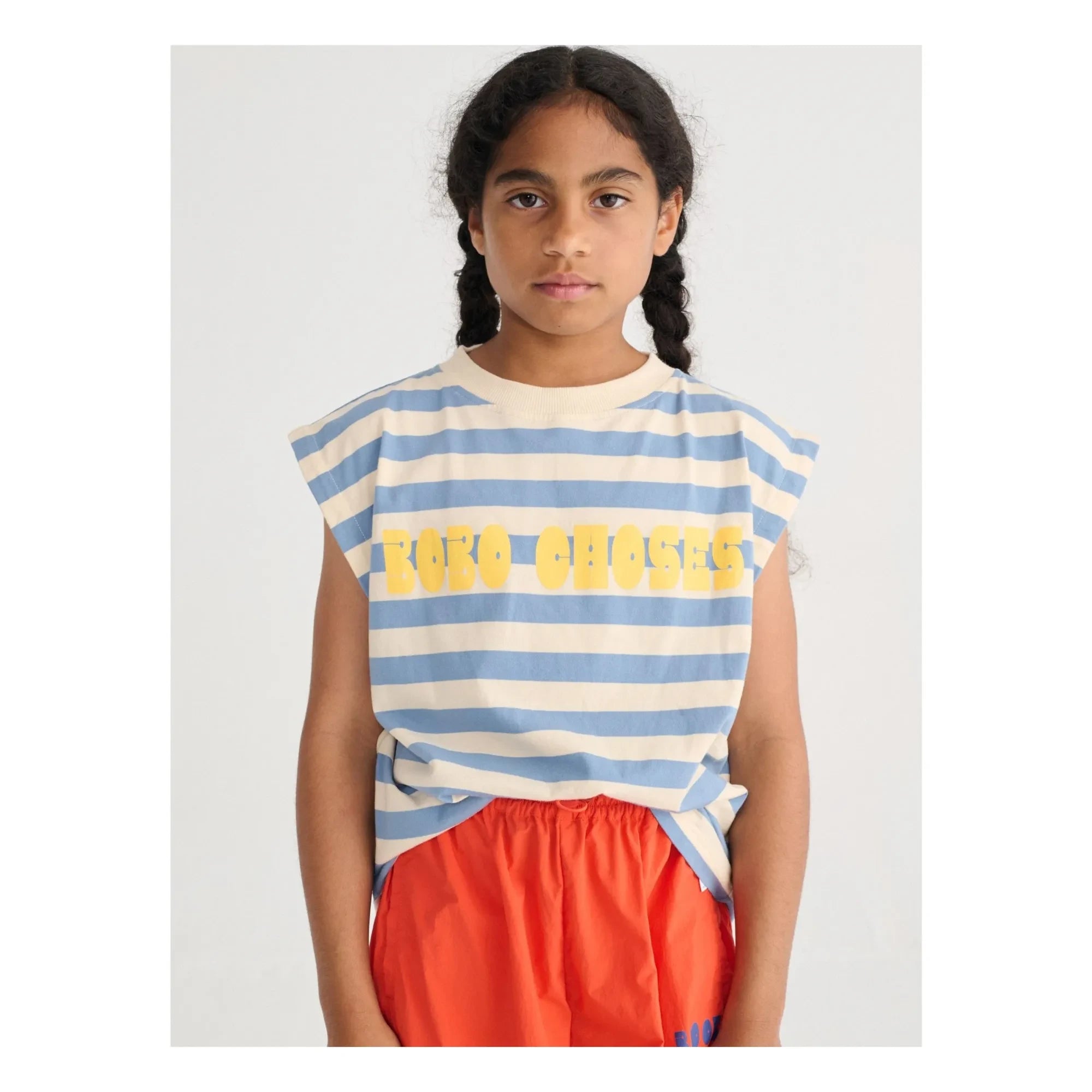 Bobo Choses - Bobo Choses Camiseta de tirantes a rayas | Azul