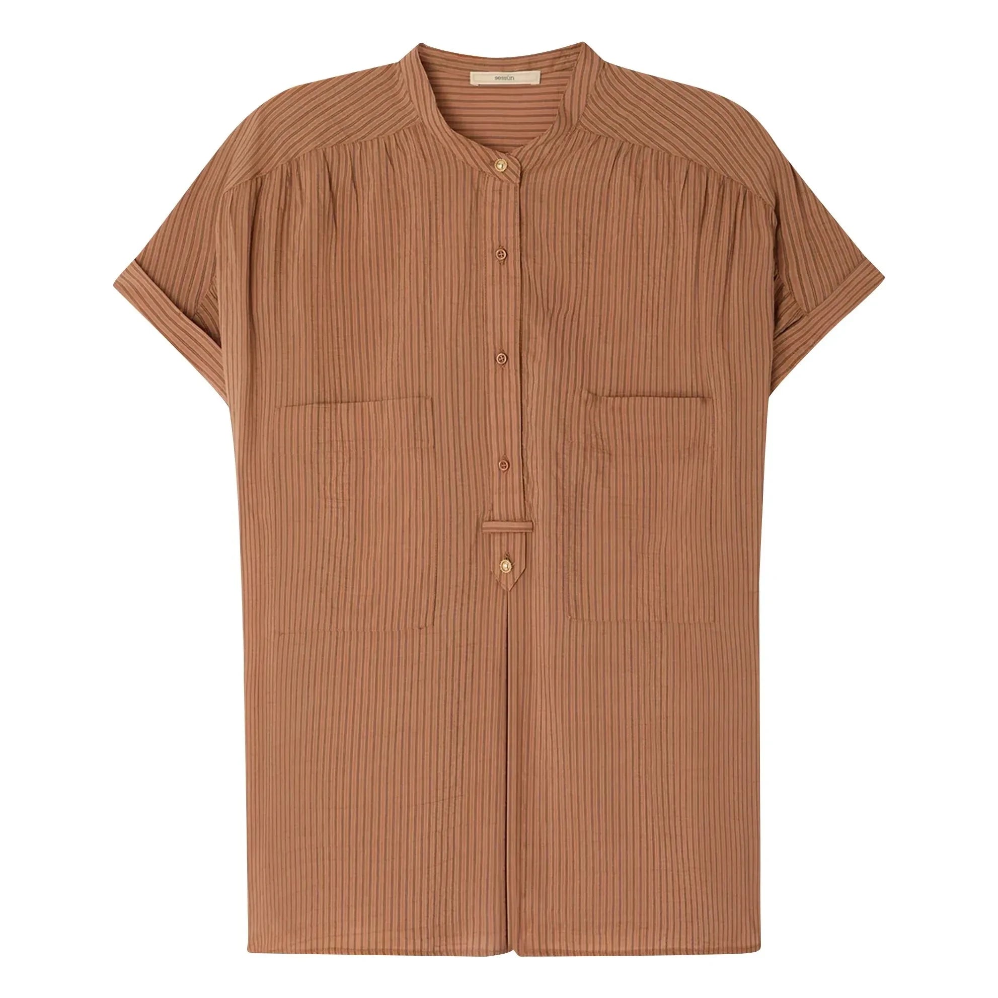 Sessùn - Blusa de rayas Camille | Marrón